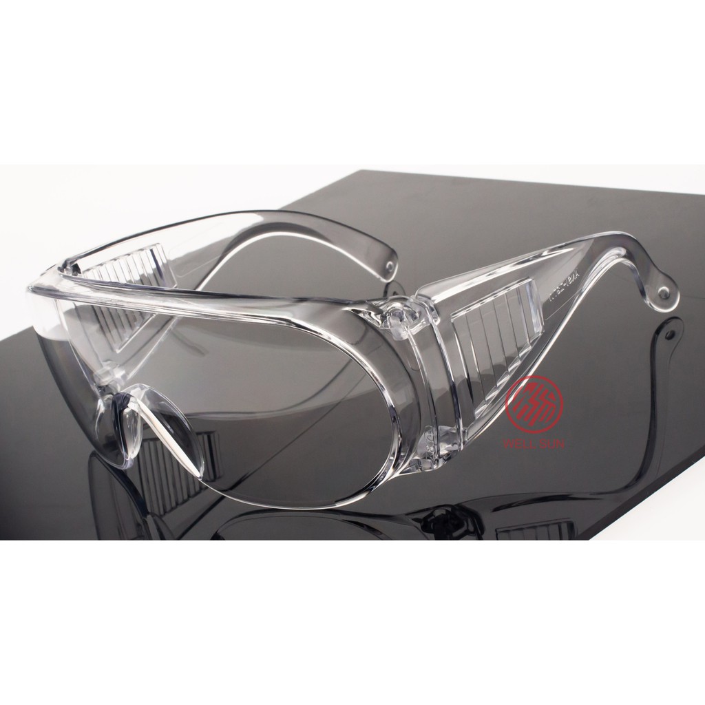 WELLSUN 防飛沫抗UV 防霧護目鏡 (百葉窗款) 戴眼鏡可使用 SGS檢測合格 符合歐標EN-166測試（現貨）