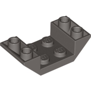 Lego 樂高 零件 4871 深灰色 雙邊反斜面磚 45 4x2 Double 4211076