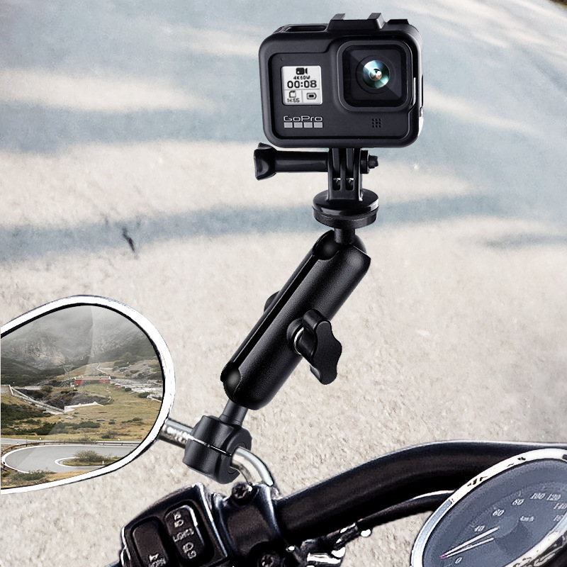 摩托車支架Gopro9配件insta360oner全景運動相機拍攝支架導航支架