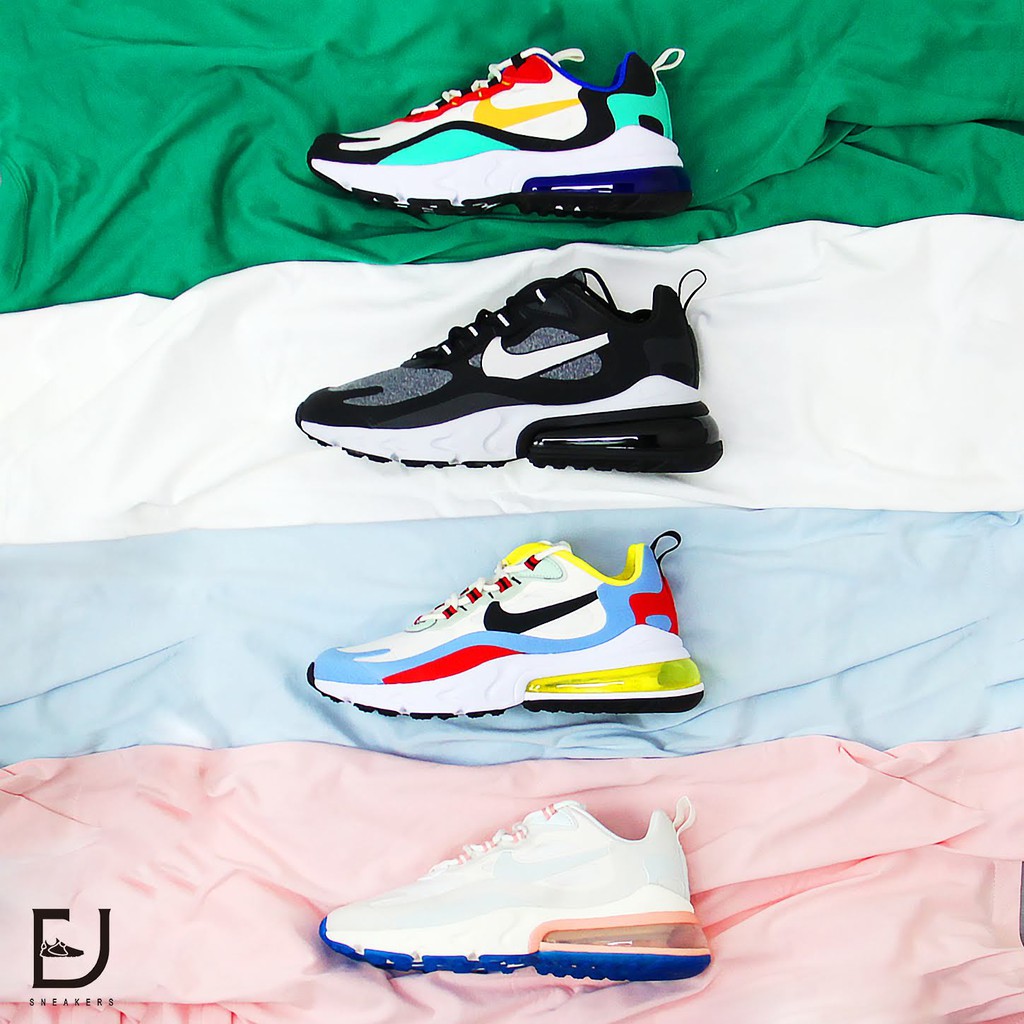 nike air max 270 react bauhaus sneakers in white