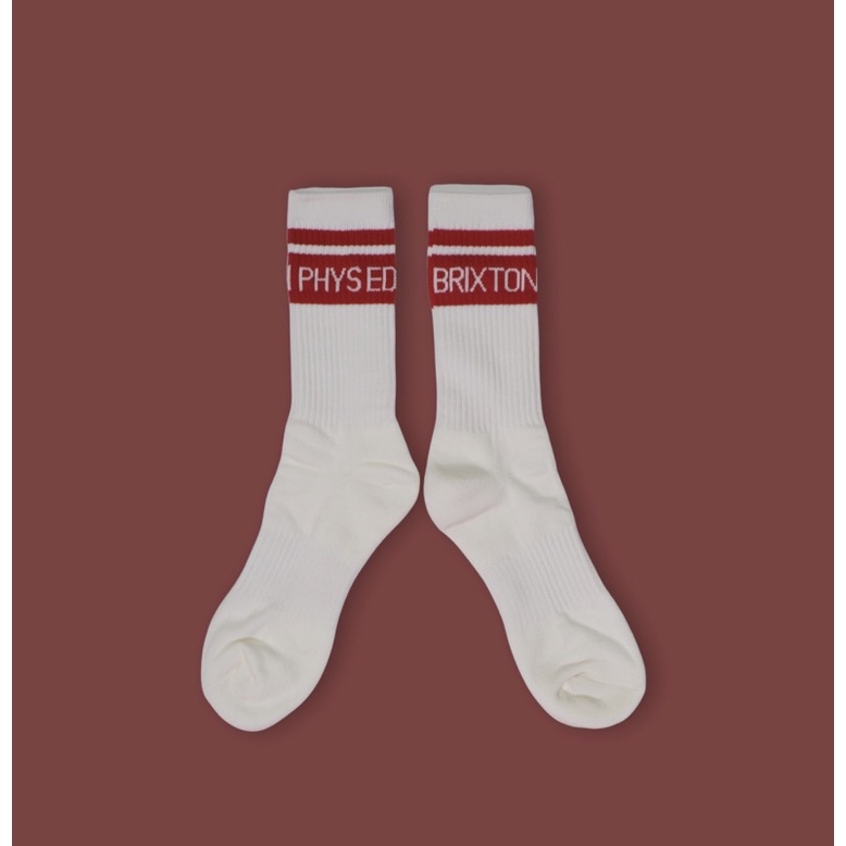 全新 現貨 Brixton Phys. Ed stripe Socks 條紋 中筒襪 棉襪 復古 騎士 街頭 滑板 衝浪