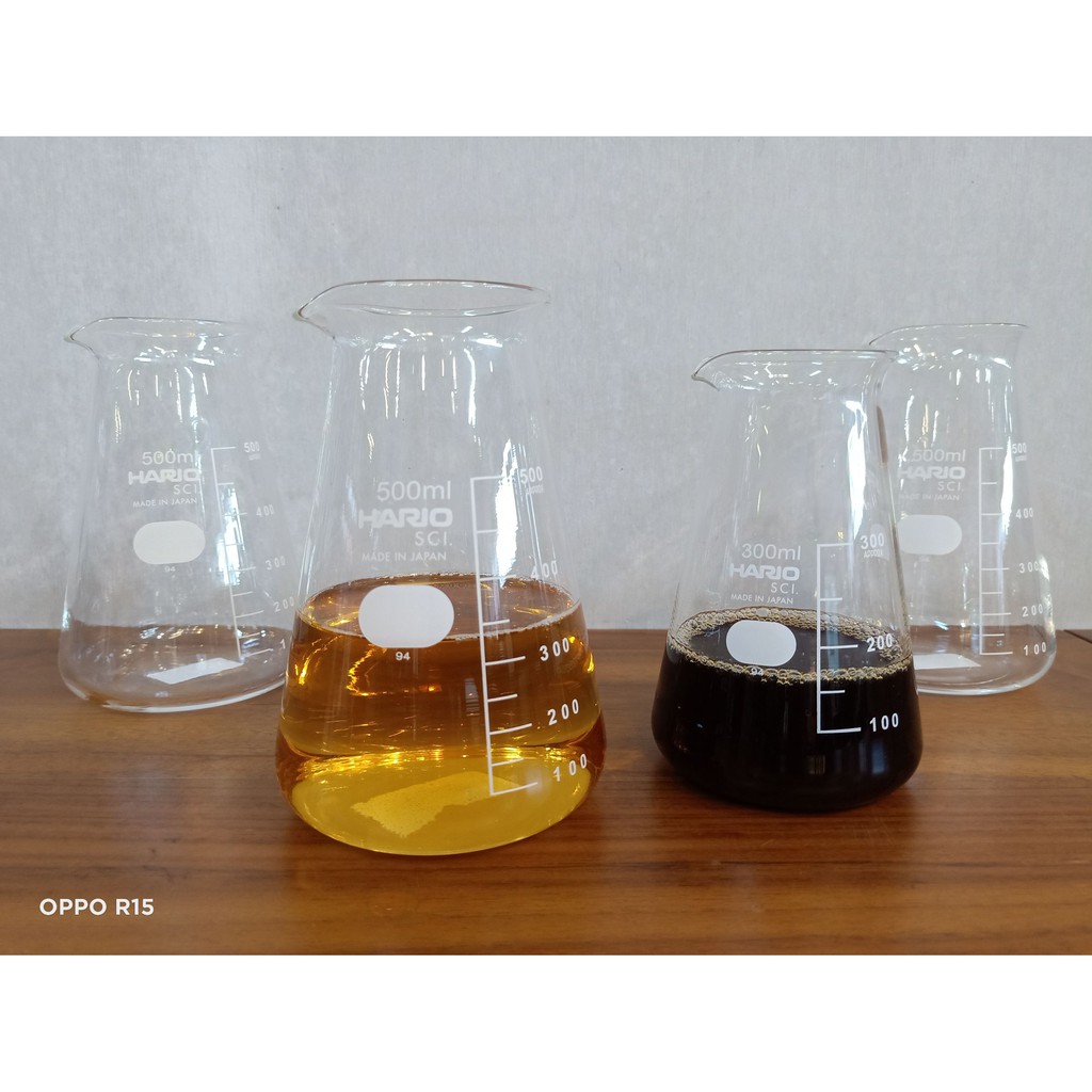 HARIO 錐形玻璃燒杯 300ml CB-300-SCI / 500ml CB-500-SCI 實驗室 量杯 尖口燒杯