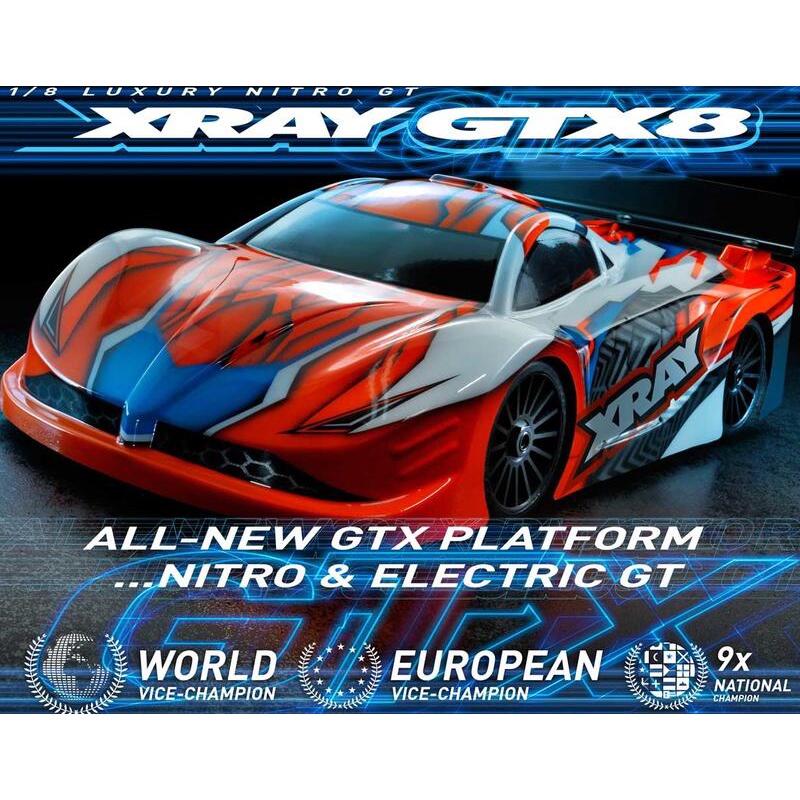 上手遙控模型 XRAY 350504 GTX8'2023最新版 1/8高階GT引擎房車KIT版