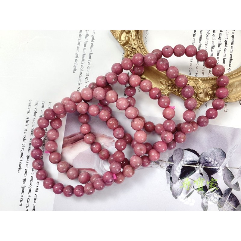 天然薔薇輝單圈手珠代表勝利 增加愛情 友情 姻緣之功效紅潤顏色有助轉運帶來鴻運當頭天然水晶石紋隨 蝦皮購物