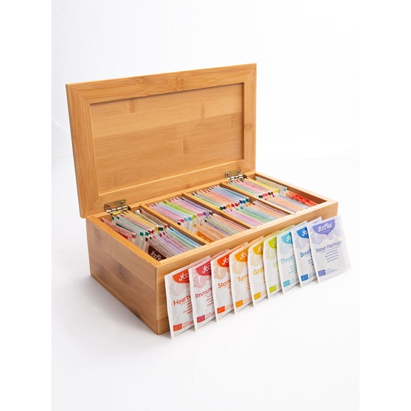 德國 Yogi Tea 瑜珈茶 冥想茶 全系列天然花草茶 高級木製茶禮盒-內有48種茶款每種2包共96包