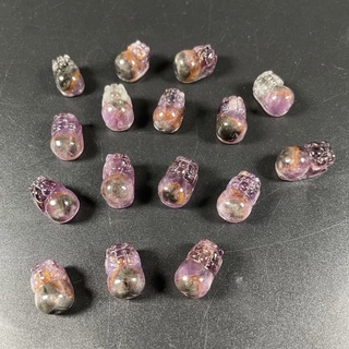 玩石頭♥️ 天然 極光23 極光紫鈦 銀塔山 貔貅 通孔 散珠 手作材料 配件 DIY 串珠 現貨 實拍