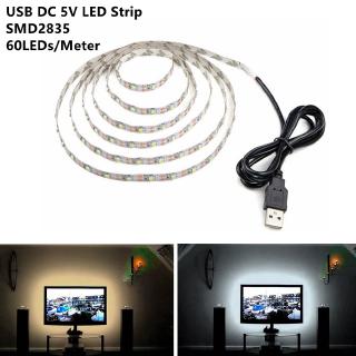 USB LED燈帶5V SMD2835 LED電視背景燈 1M 2M 3M 4M 5M DIY柔性LED燈