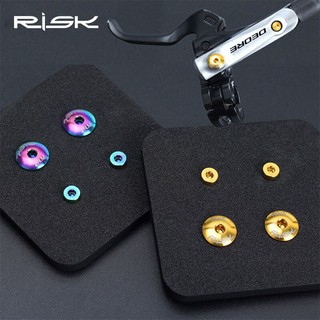 RISK 鈦自行車合金 A 整體/分離式油缸蓋螺栓,適用於 Shimano 自行車液壓制動器