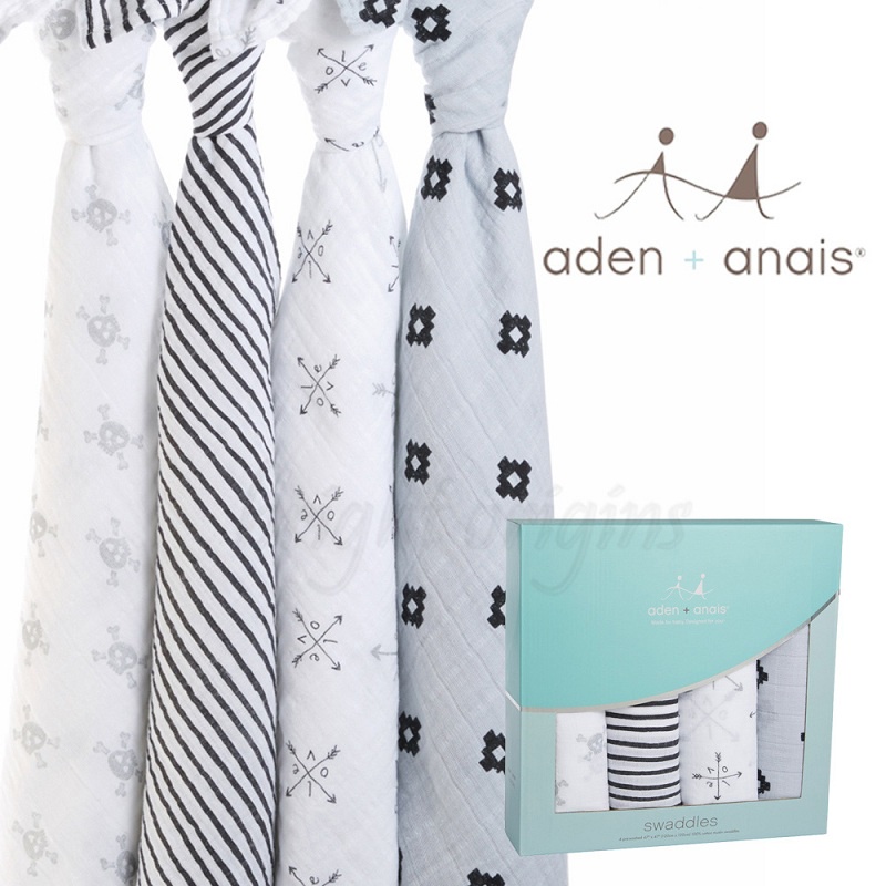 Aden+Anais 輕鬆抱寶寶包巾(四入裝)