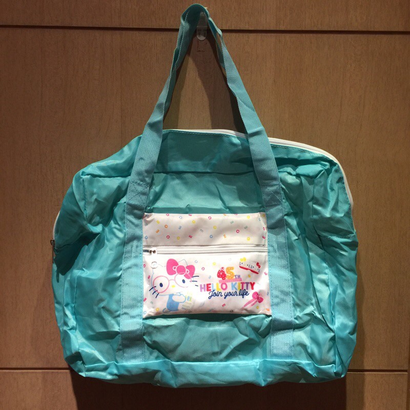 Hello Kitty 可摺疊收納 旅行袋 帆布袋 尼龍包 手提袋 行李袋 凱蒂貓