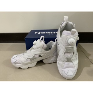 【J Square】 REEBOK PUMP FURY OG 全白灰色 US 7號 充氣 AR2199 慢跑鞋