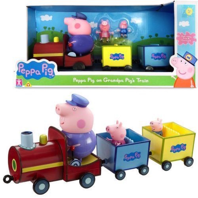 現貨 《福利品》全新 正版 【Peppa Pig】粉紅豬小妹 歡樂火車組 佩佩豬 伯寶公司貨