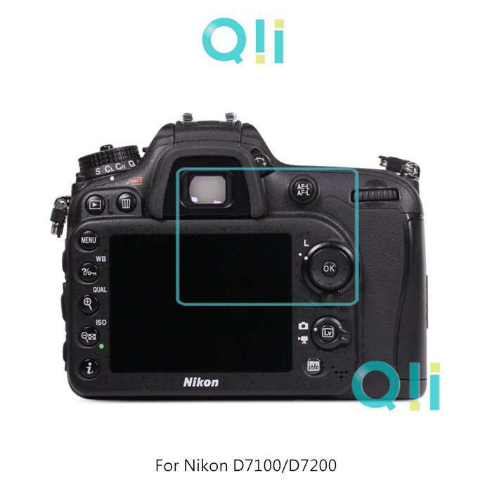 促銷 鋼化玻璃貼 相機螢幕保護貼 Qii Nikon D7100 D7200 D5200 螢幕玻璃貼 (兩片裝)