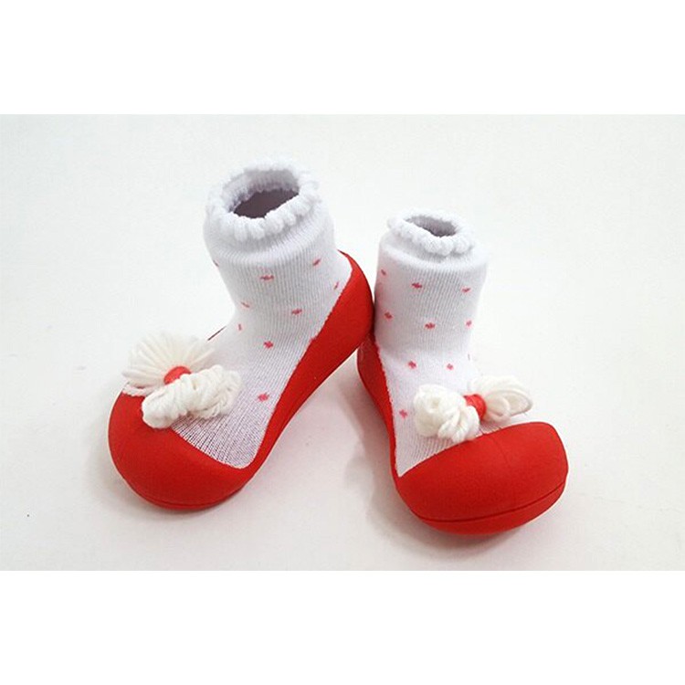韓國 Attipas 快樂腳襪型學步鞋(紅點領結系列)【安琪兒婦嬰百貨】