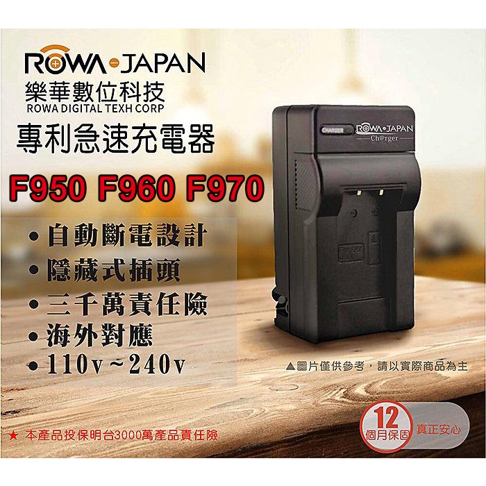 【3C王國】ROWA 樂華 FOR SONY NP-F950 F960 F970 快充 副廠 相容原廠電池 外銷日本
