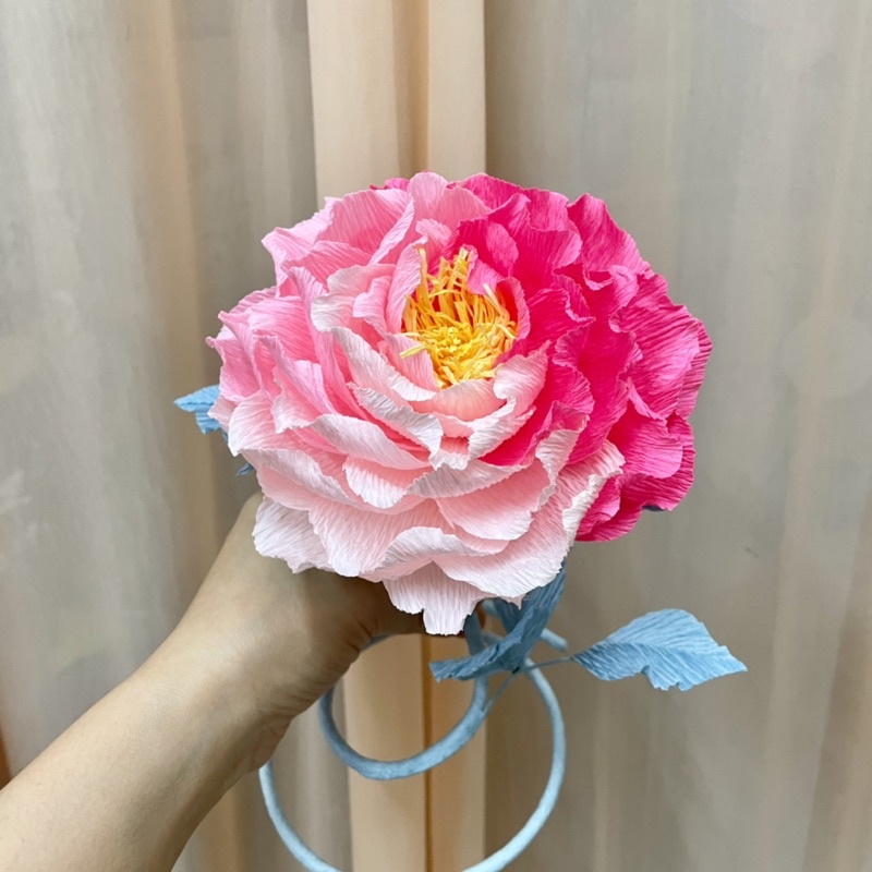 牡丹紙花 手作牡丹立體紙花 單色 雙色 三色自由搭配顏色 創造無限可能 蝦皮購物