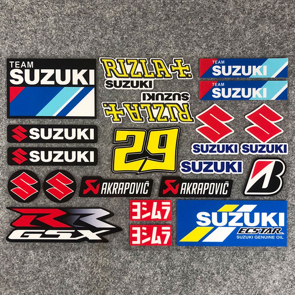 SUZUKI 反光摩托車貼紙賽車越野摩托車標誌鈴木防水貼紙