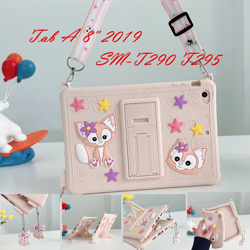 SAMSUNG 適用於三星 Galaxy Tab A 8" 2019 SM-T290 T295 卡通 Lina Bell