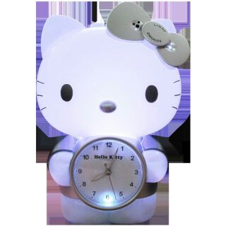 最新HELLO KITTY智慧語音AI夜燈造型鬧鐘