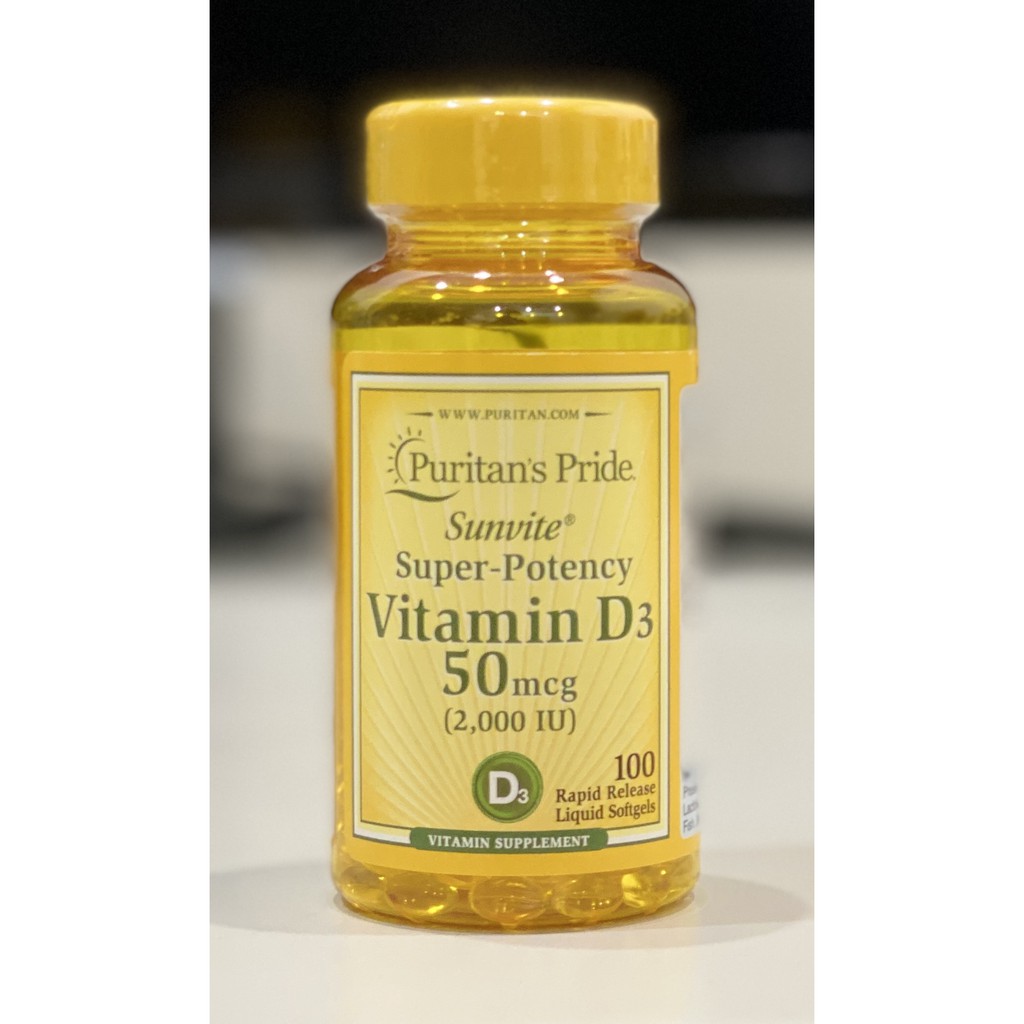 ✨美國原裝現貨Puritan's Pride Vitamin D3 普瑞登維生素D3 50mcg(2,000 IU)/粒