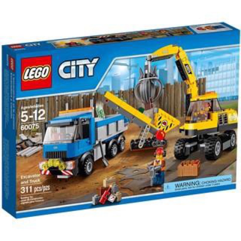 現貨 樂高LEGO 60075 城市挖掘機和卡車 挖土機 貨車