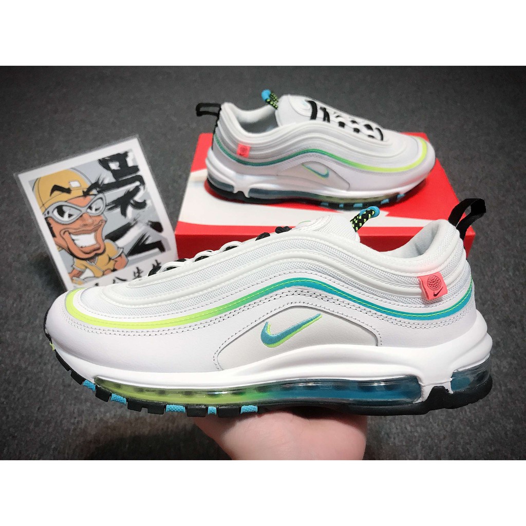 【吳公先生】NIKE AIR MAX 97 白色 白綠黃 漸層 氣墊 穿搭 慢跑鞋 CZ5607-100