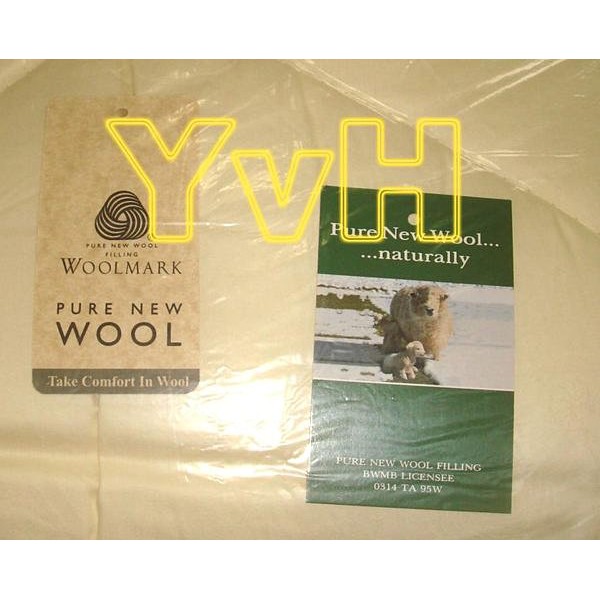=YvH=小羊毛被 頂級澳洲純羊毛 100%Wool 國際羊毛局認證.純棉表布 單人 雙人(約3.5kg) 台灣製造