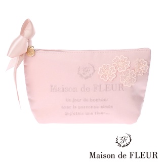 Maison de FLEUR 櫻花季限定立體小花緞帶手拿包(8A21FJJ2400)