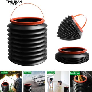 車載多功能伸縮水桶 創意折疊收納桶 雨傘桶 黑色/紅色