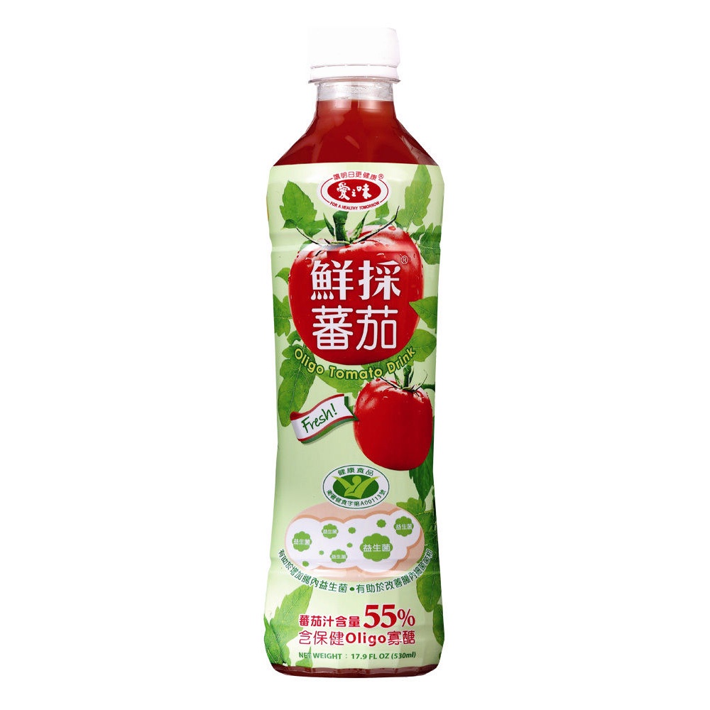 愛之味 鮮採蕃茄汁Oligo腸道保健[箱購] 530ml x 24【家樂福】