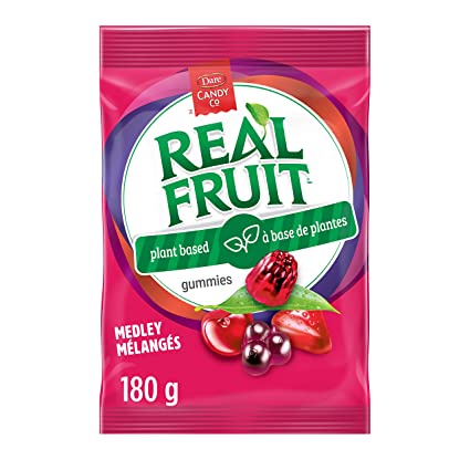 ⭐️加拿大DARE REAL FRUIT水果軟糖180G (素食!! 無動物明膠!! 無人