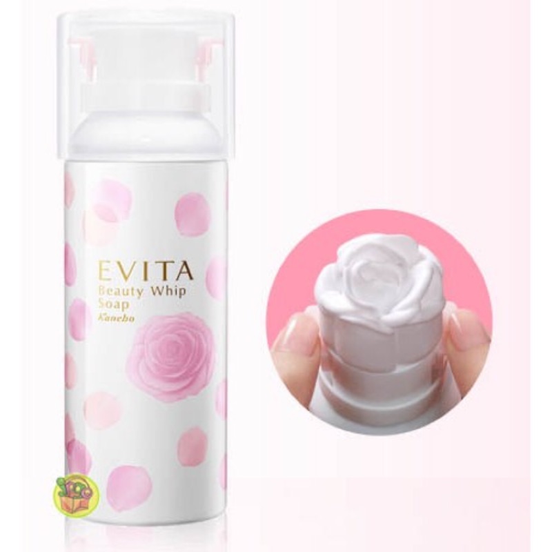日本 evita 佳麗寶 玫瑰3D形泡沫花朵洗面乳  幕絲