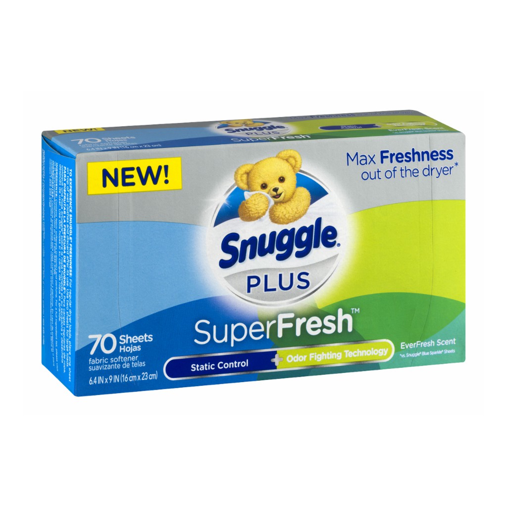 【Snuggle 熊寶貝】防靜電烘乾片/香衣片-超級清新(70片/盒)【兔雜tuzha】