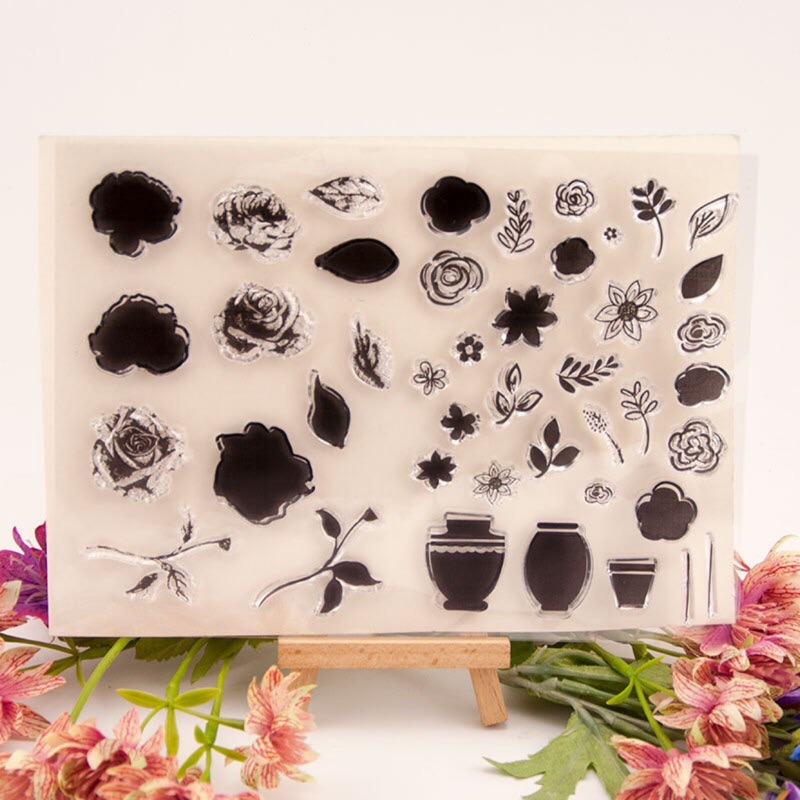 現貨c 櫻花印章玫瑰花印章植物系列和風印章透明印章花卉印章硅膠印章矽膠印章水晶印章花盆印章盆栽印章 蝦皮購物