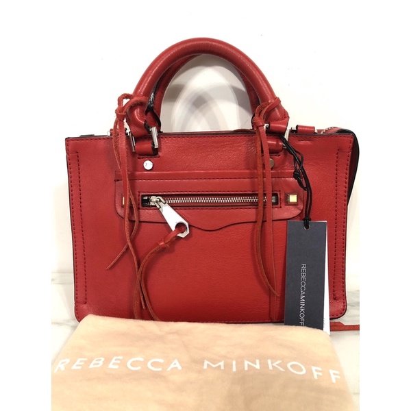 Rebecca minkoff mini regan satchel-紅色，近全新