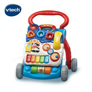 *小踢的家玩具出租*D0352 Vtech寶寶聲光學步車~藍款~即可租
