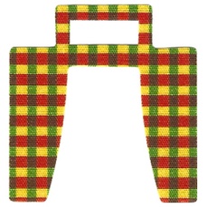 LEGO 樂高 布質 紅黃綠紋 布簾 窗簾 車窗 97122