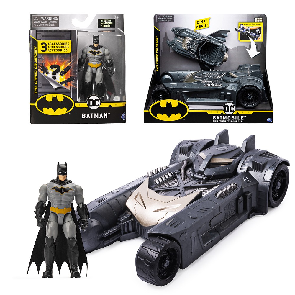 BATMAN蝙蝠俠-2合一豪華蝙蝠戰車+4吋蝙蝠俠人偶