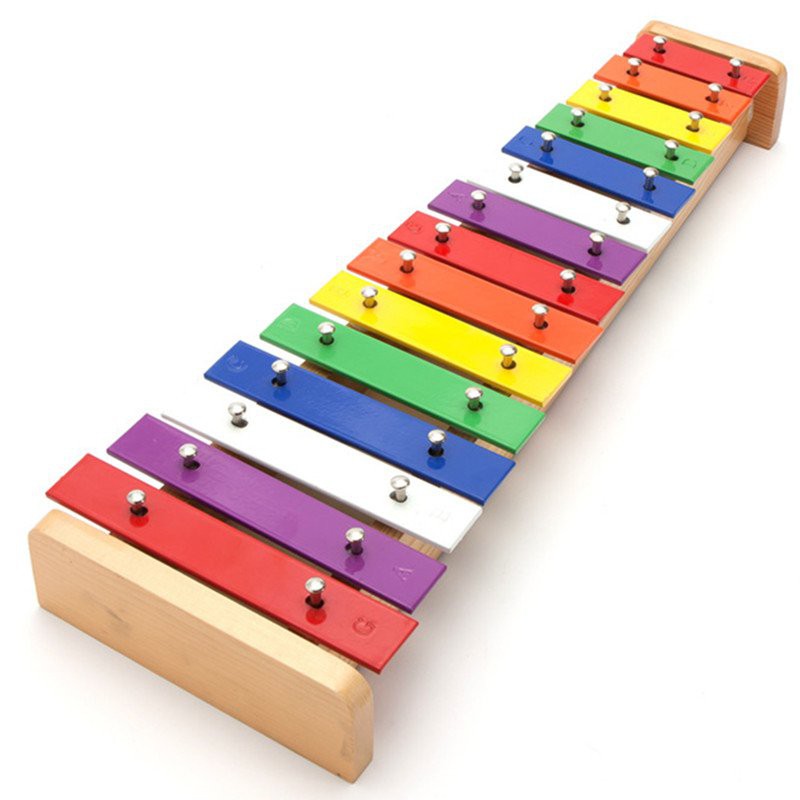 【兒童益智玩具】兒童專業打擊樂器15音手敲木琴鋁板琴小鐘琴初學者木質製益智玩具