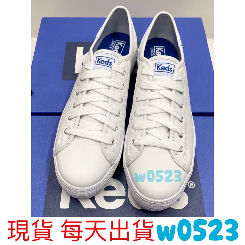 現貨 公司貨 Keds 女 休閒鞋 TRIPLE KICK 厚底 增高 皮革 白 小白鞋 WH57310 W132224