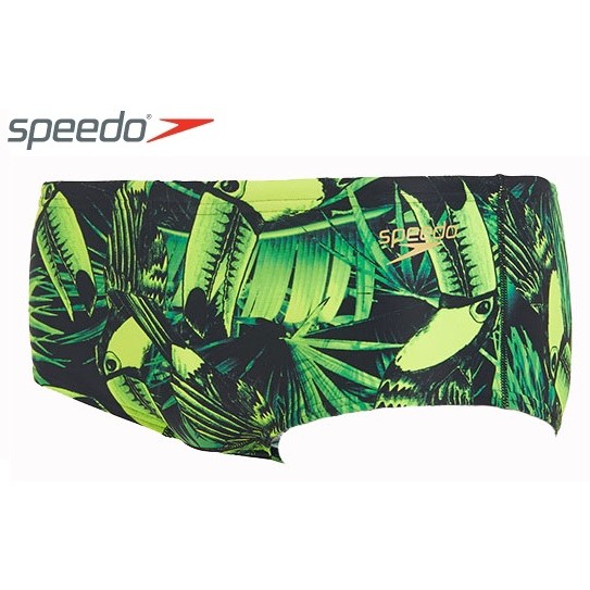 ~有氧小舖~2016 SPEEDO競技三角短四角泳褲Rica Fantastica14cm 綠x黃 特價