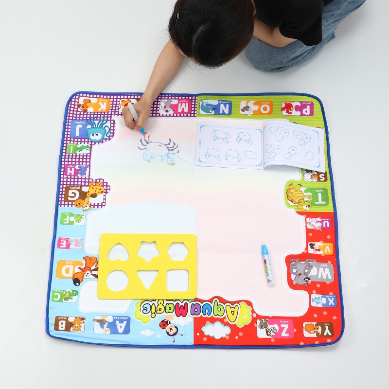 嬰兒兒童玩具☎┇卐兒童神奇水畫布水寫筆玩具涂鴉畫墊畫毯玩具清水寫字畫板男女寶寶11