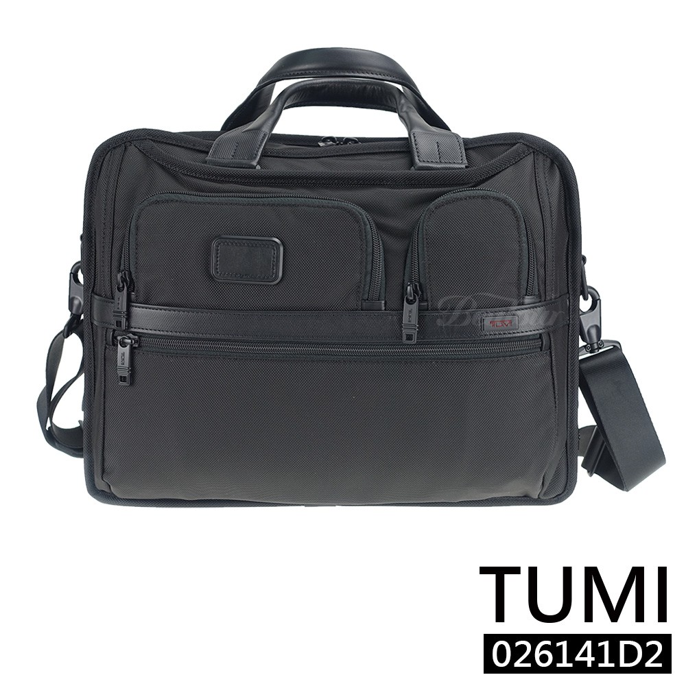 TUMI Alpha 2 系列 男士商務可擴充15吋筆電公事包 (黑)
