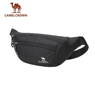 CAMEL CROWN駱駝 腰包 輕便大容量男女多功能運動腰包 休閒胸包 側揹包 旅行斜揹包 單肩包