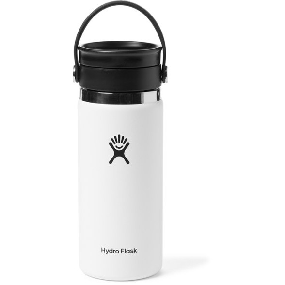 【Hydro Flask】寬口 16oz 473ml 經典白 美國【旋轉咖啡蓋】不鏽鋼保溫保冰瓶保冷保溫瓶不含雙酚A