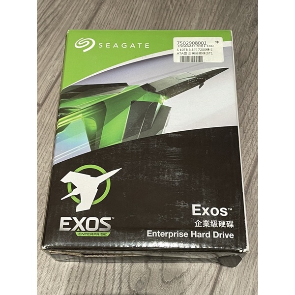 [SEAGATE 希捷］EXOS 10TB 3.5吋 7200轉SATAIII 企業級硬碟(ST10000NM001G)