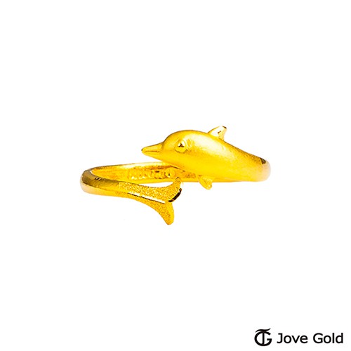 Jove Gold 漾金飾 小海豚黃金戒指 (現貨+預購)