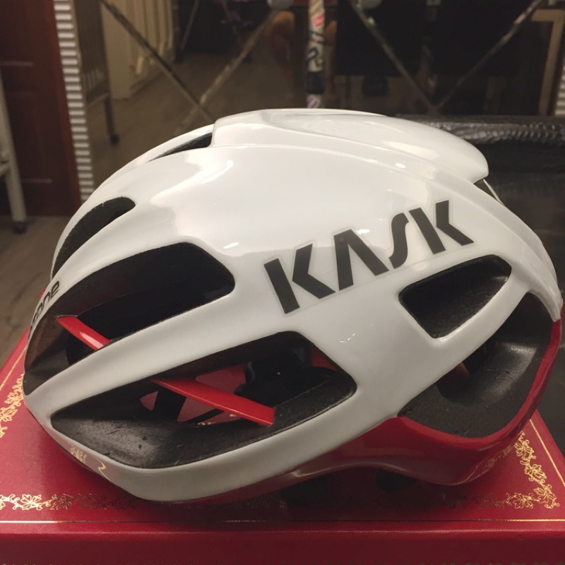 Kask protone 自行車 單車 空力 安全帽 紅白m號