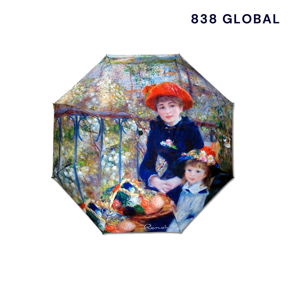 838global 預購 雷諾瓦 兩姊妹名畫 摺疊自動傘 雨傘