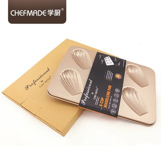 Chefmade學廚 6連杯不粘瑪德琳 貝殼蛋糕模 烘焙模具 6連瑪德蓮模 不沾蛋糕模 wk9029 瑪德蓮 瑪德琳